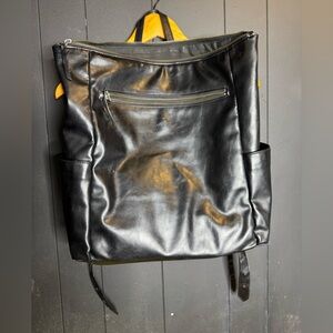 Freshly picked black diaper bag